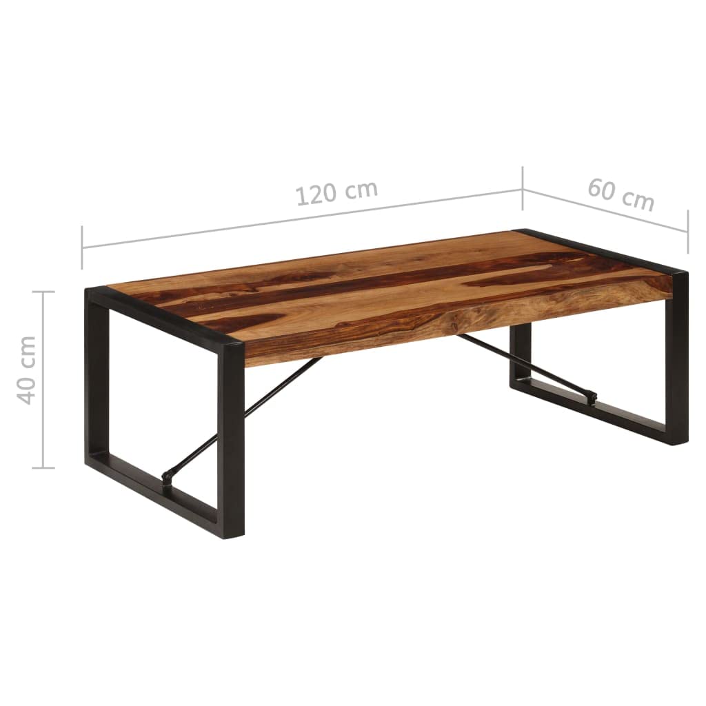 Brown Solid Sheesham Wood Coffee Table S512