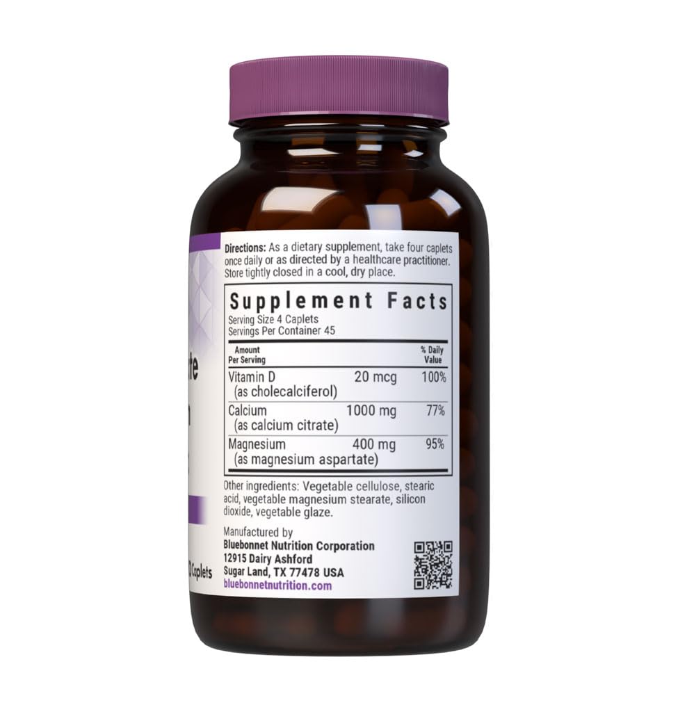 Calcium Citrate Magnesium Plus Vitamin D3 Caplets, 180 Count N303