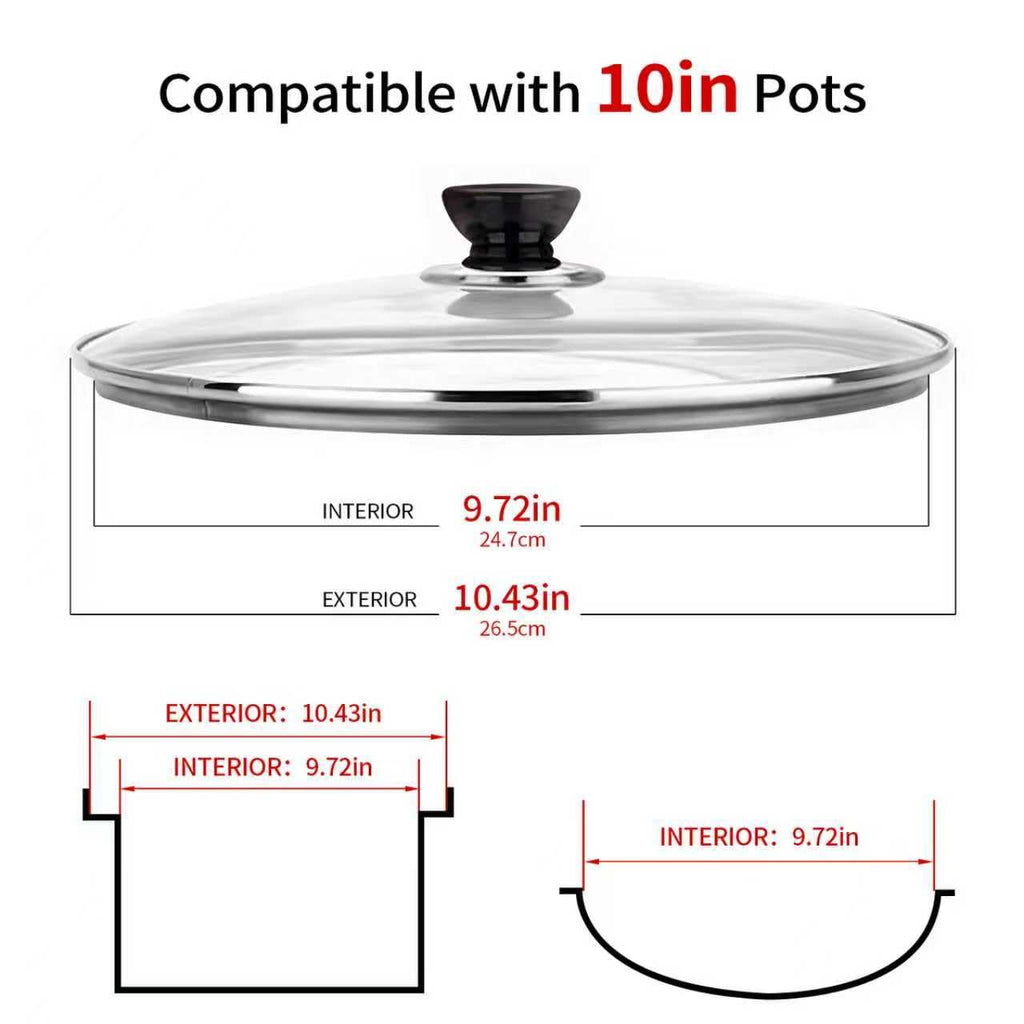 10 Inch Tempered Glass Pan Lid V989502