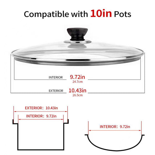 10 Inch Tempered Glass Pan Lid V989502