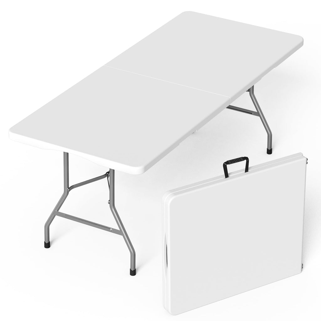 6 Foot Folding Plastic Table Heavy Duty HDPE P387