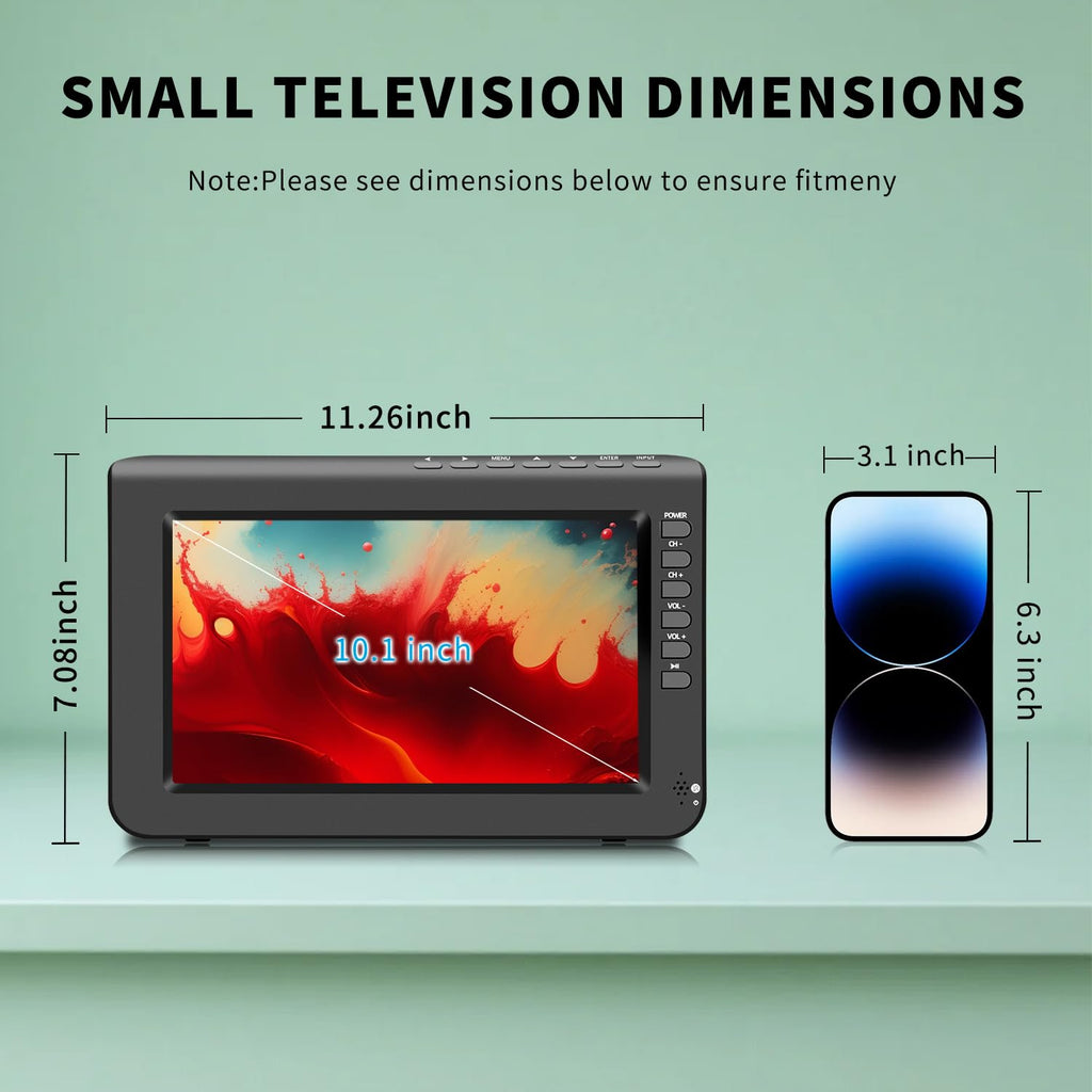 10.1inch Portable TV 720P Screen with Antenna and Digital ATSC Tuner K70730