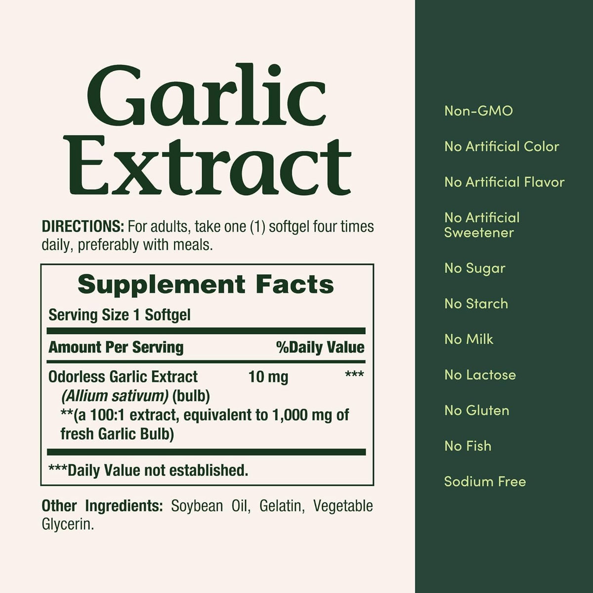 Garlic Extract 1000 mg Softgels Pack of 2 F760872