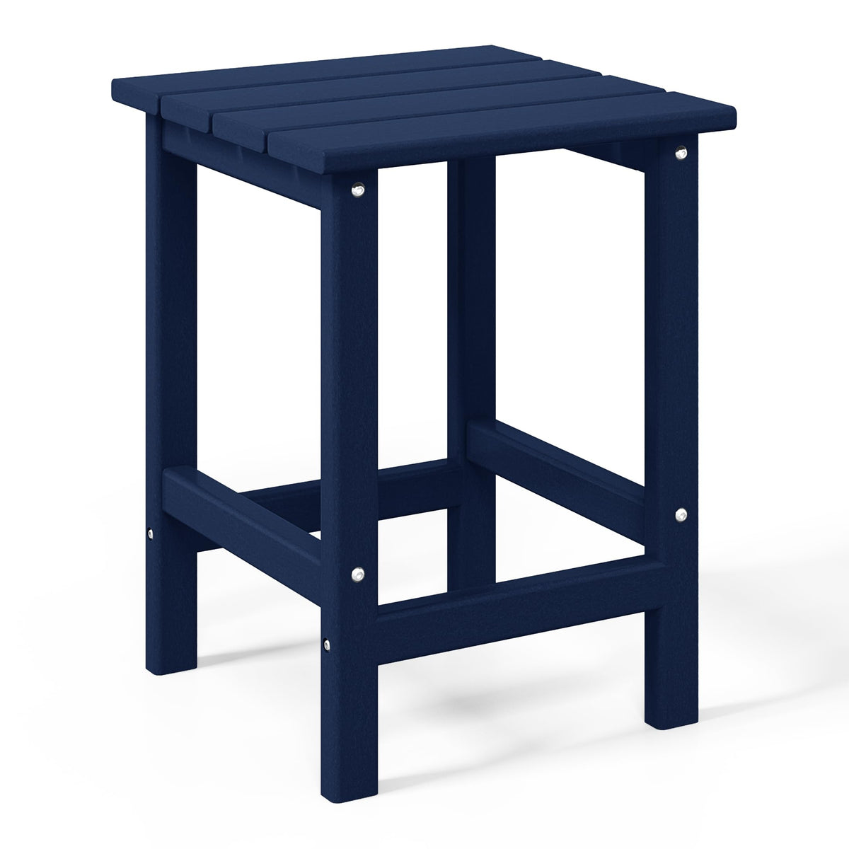 Navy Blue 3-Pieces Adirondack Chairs Set with Side Table O655