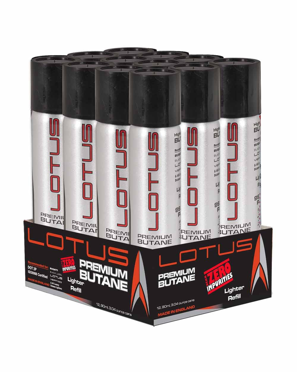 90 ml Butane Lighter Fuel Gas Refill 12 Pack R698