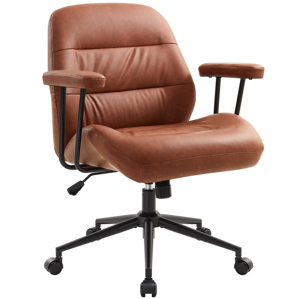 Leather Home Office Chair with Removable Armrests Z872