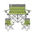 Green Folding Padded Camping Chair Set of 3 F674