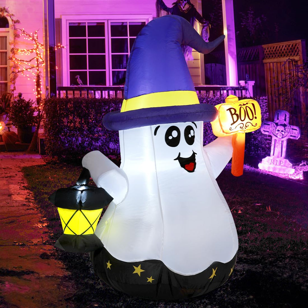 5 FT Halloween Inflatables Ghost with Built-in LEDs G268