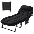 Black Camping Cot with Mattress L1229