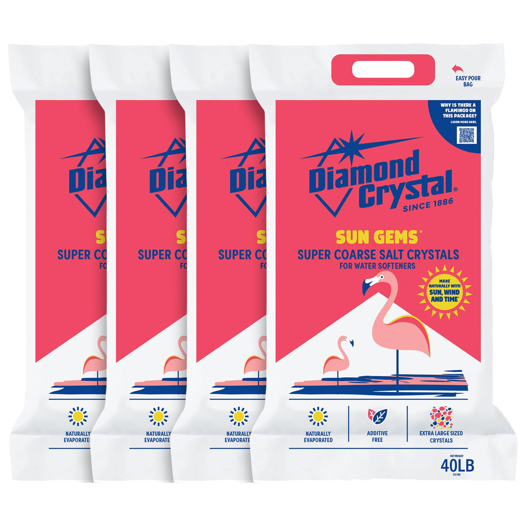 4 Pack Super Coarse Water Softener Salt, 40 Pounds F9833
