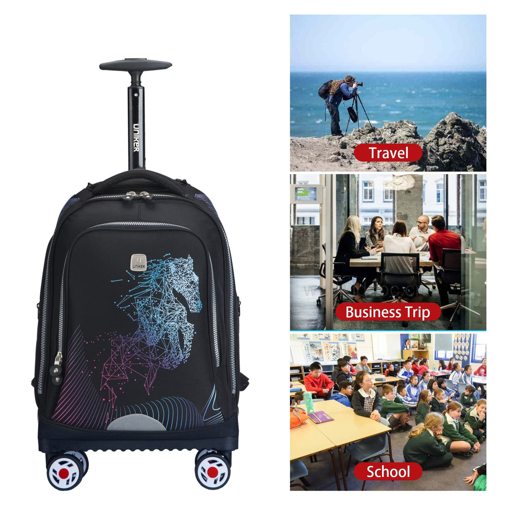 Rolling Backpack with Wheels Fits 15.6 Inch E104