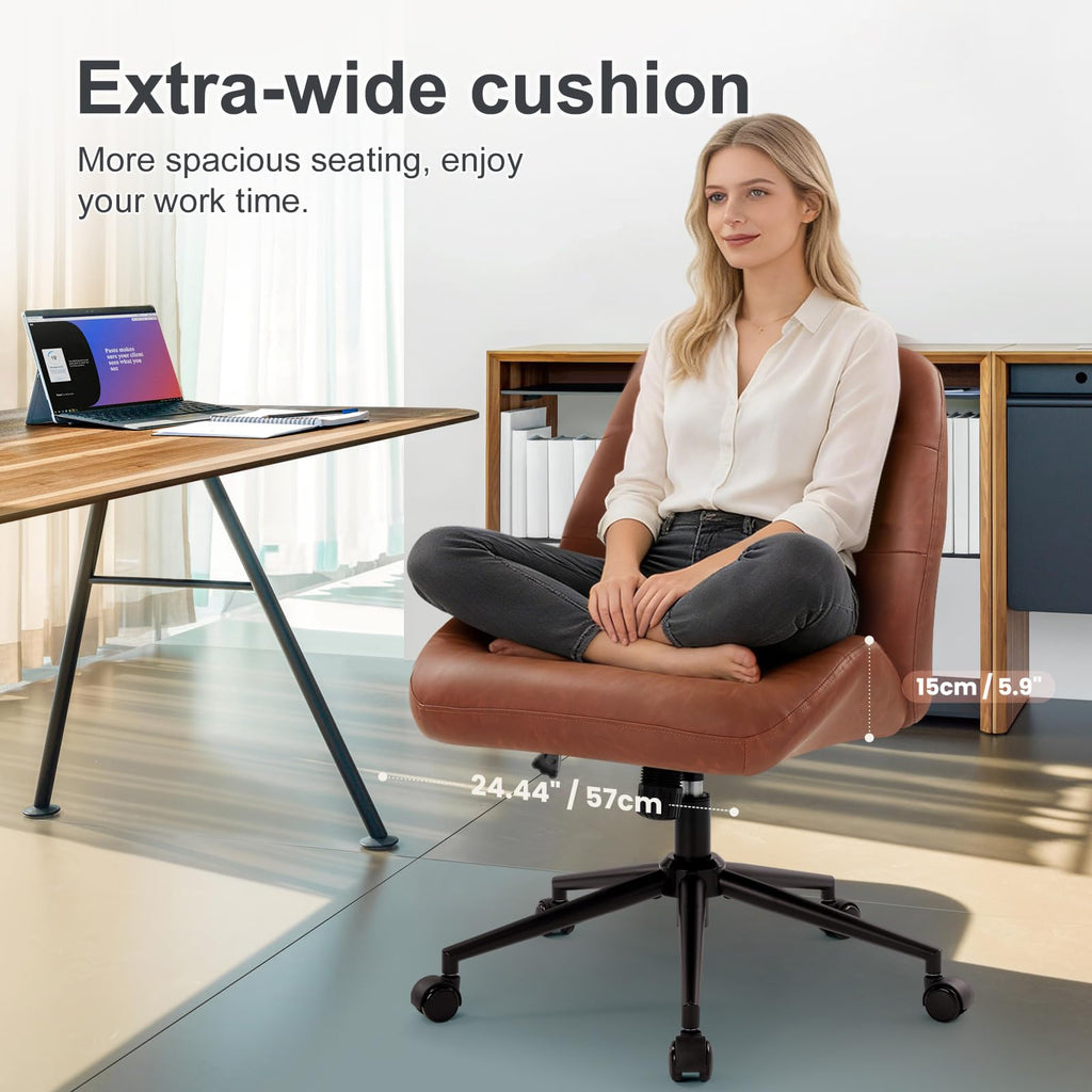 Leather Home Office Chair with Removable Armrests Z872