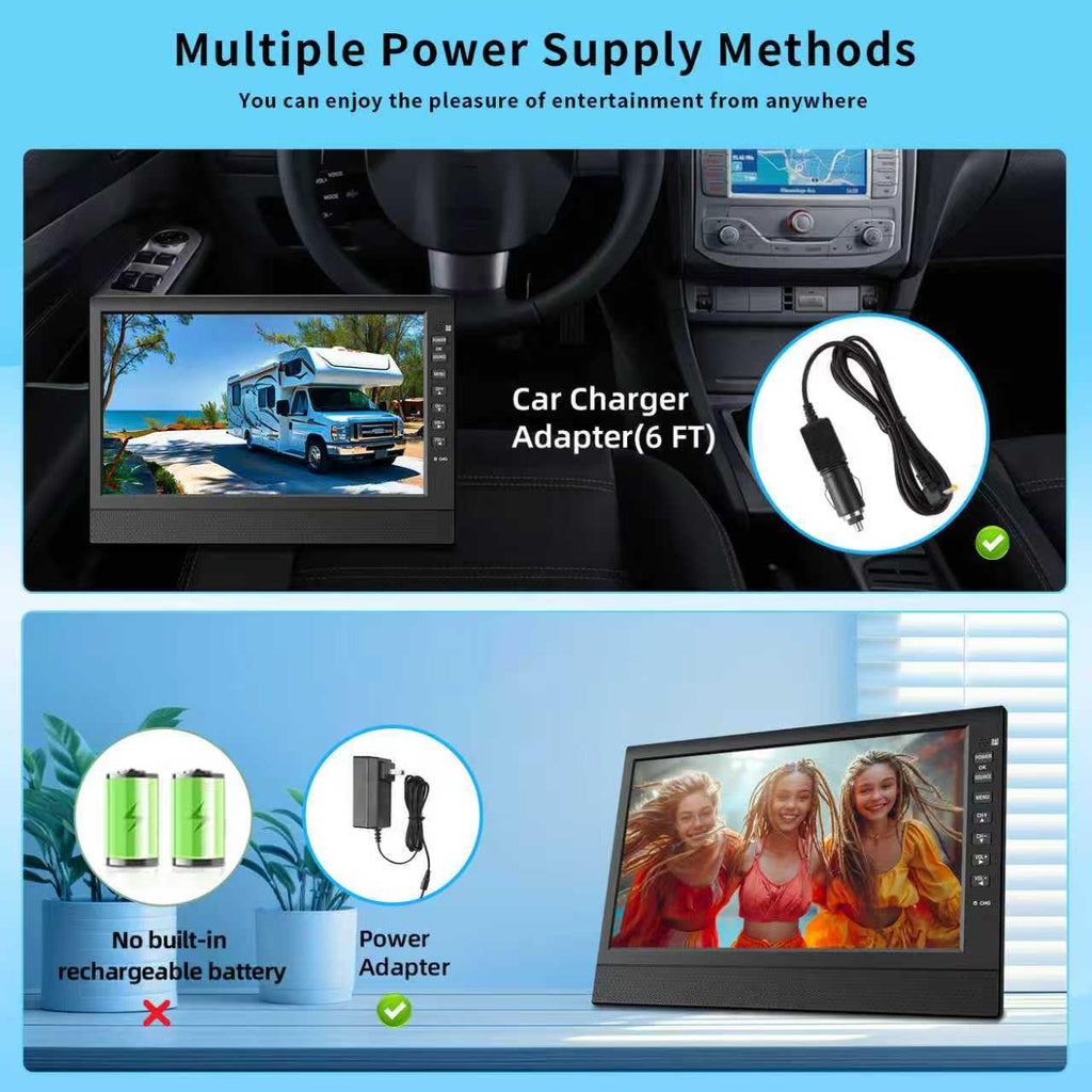 10.1inch Portable TV 720P Screen with Antenna and Digital ATSC Tuner K70730