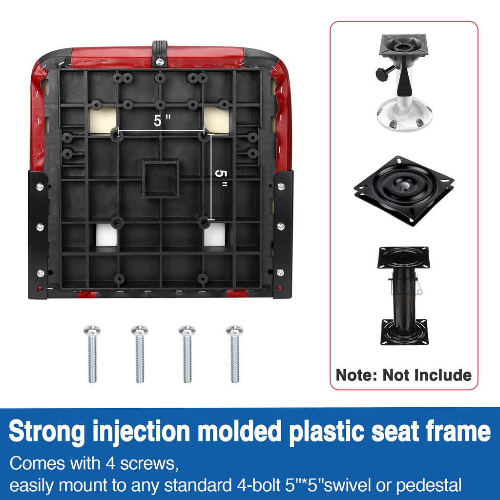 Black and Red 2 Packs Folding Boat Seat with 2 Storage Bags H612213