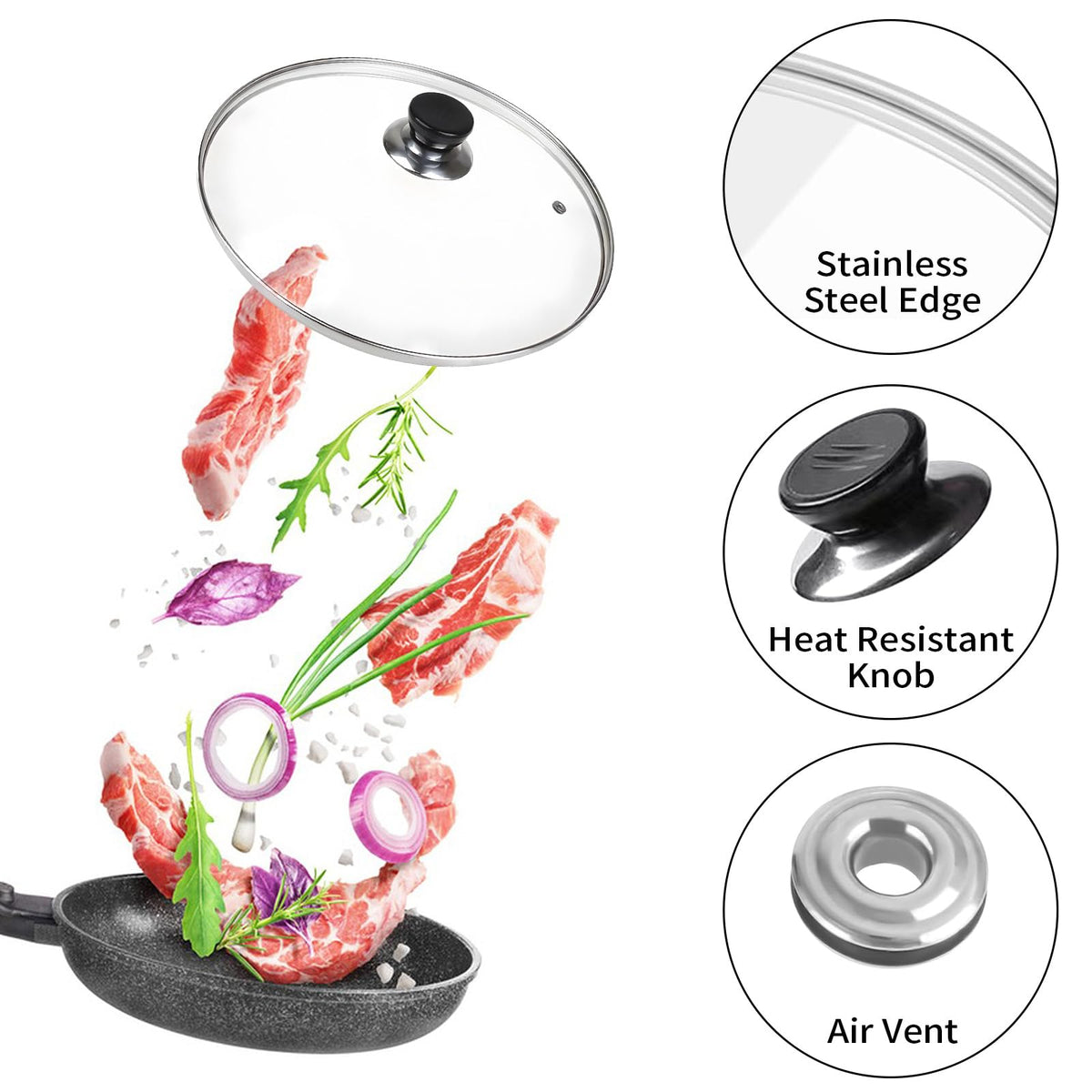 10 Inch Tempered Glass Pan Lid V989502