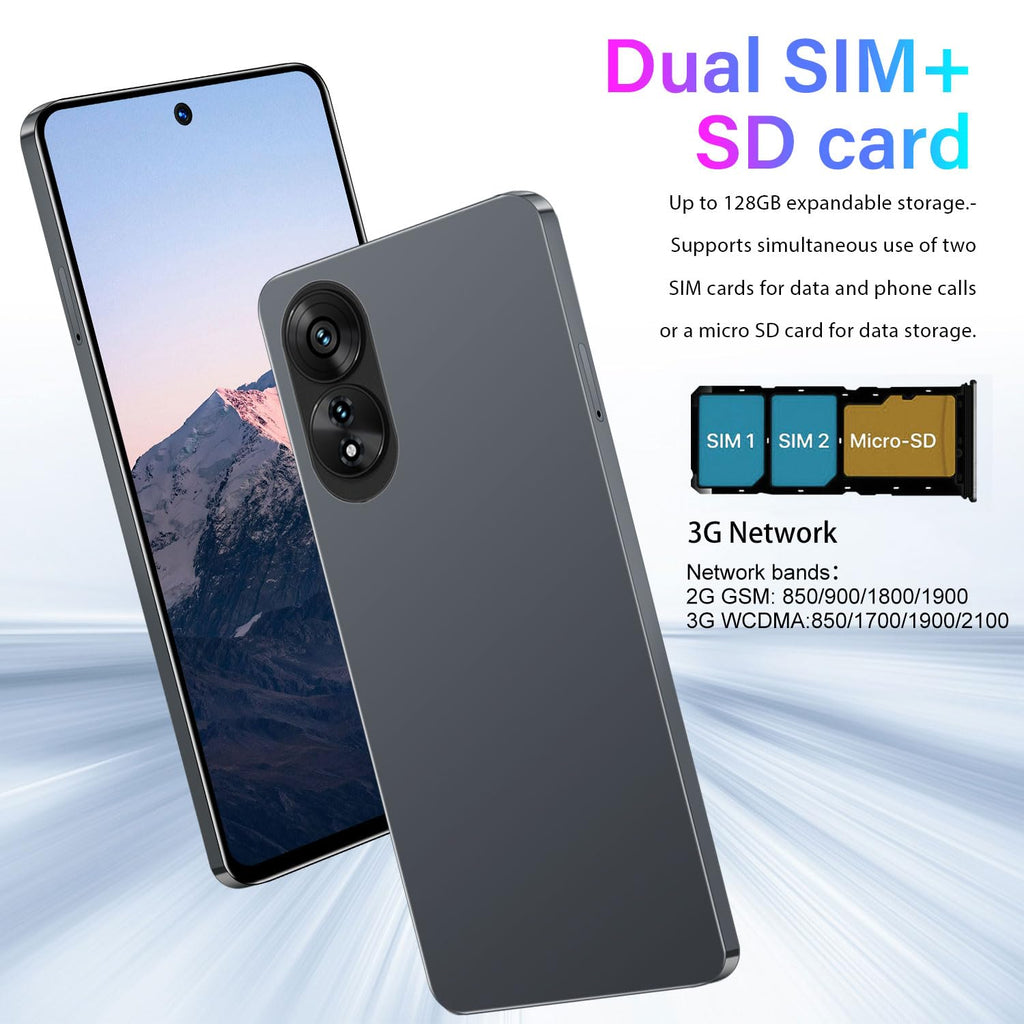 Unlocked Smartphone 6.56 inch HD Display 2GB RAM 32GB ROM Dual SIM Android Phone Z667