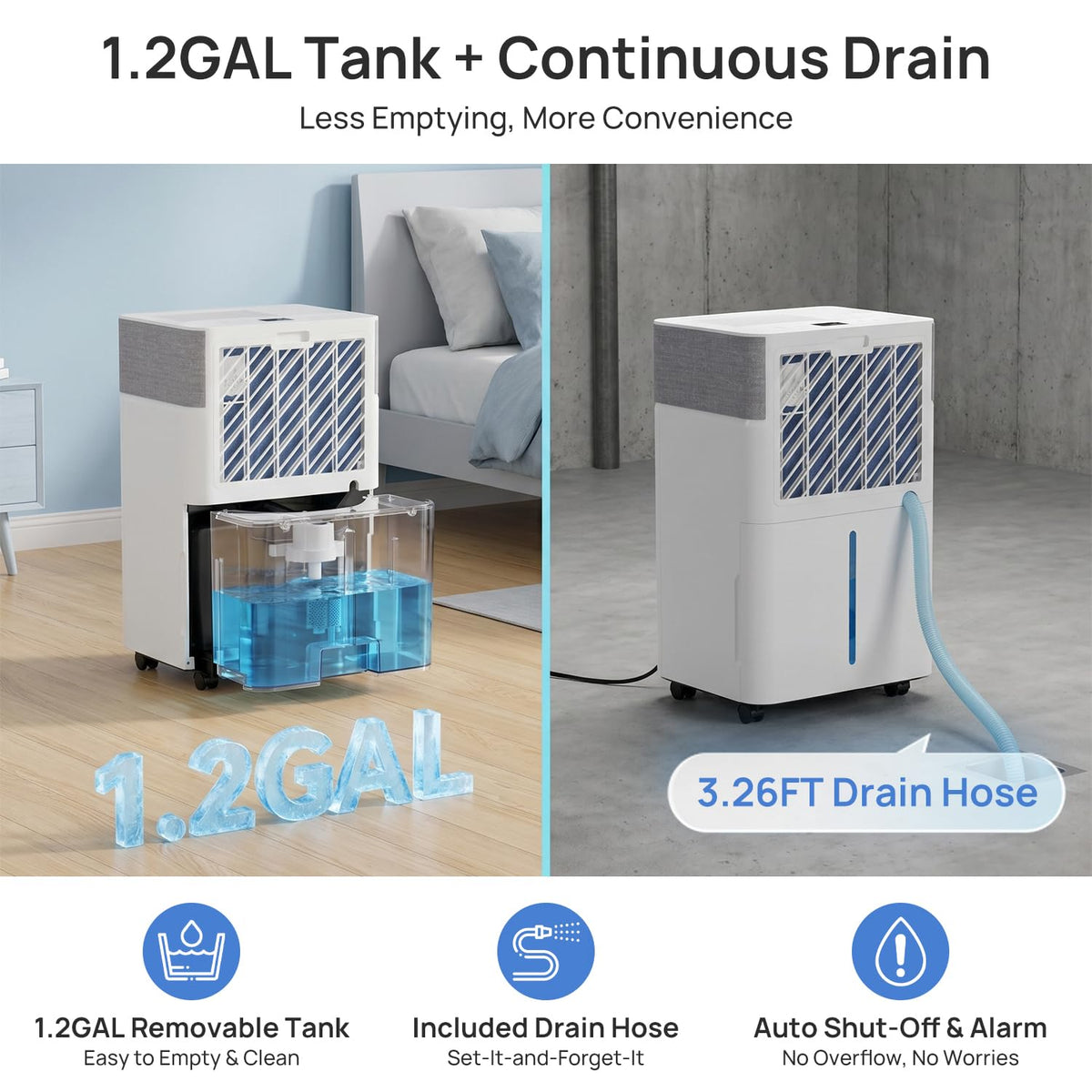 5000Sq.Ft Dehumidifier with Drain Hose P915531