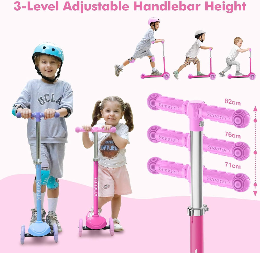 Kids 3-Wheel Scooter with Light-Up Deck and Wheels Z509