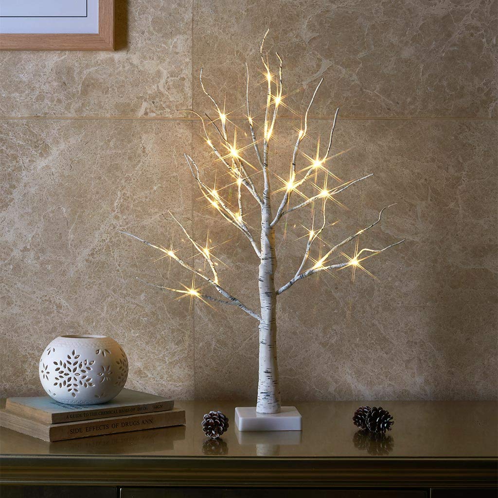 Lighted Birch Tree with Lights N16811
