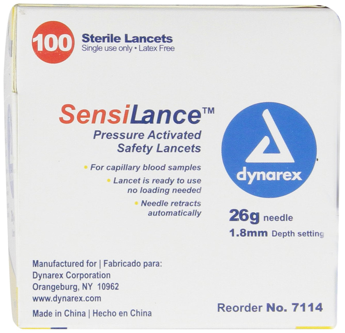 26 Gauge Sterile Safety Lancets 100 Count T83388