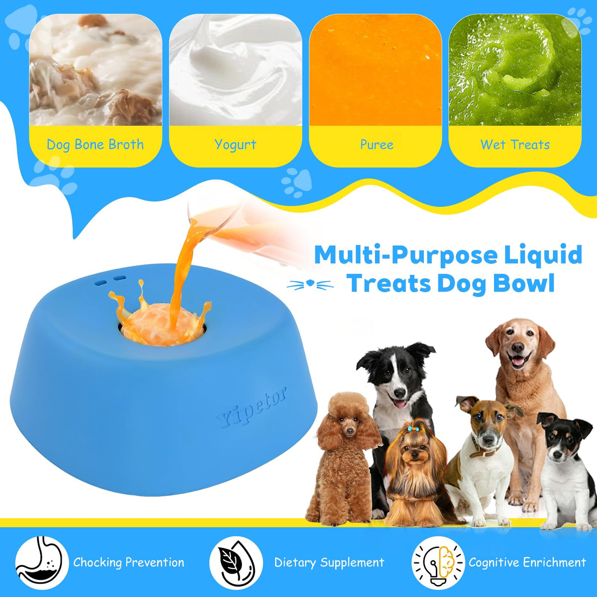 Dog Lick Bowl Slow Feeder Puzzle Toys S249403