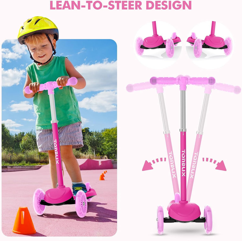 Kids 3-Wheel Scooter with Light-Up Deck and Wheels Z509