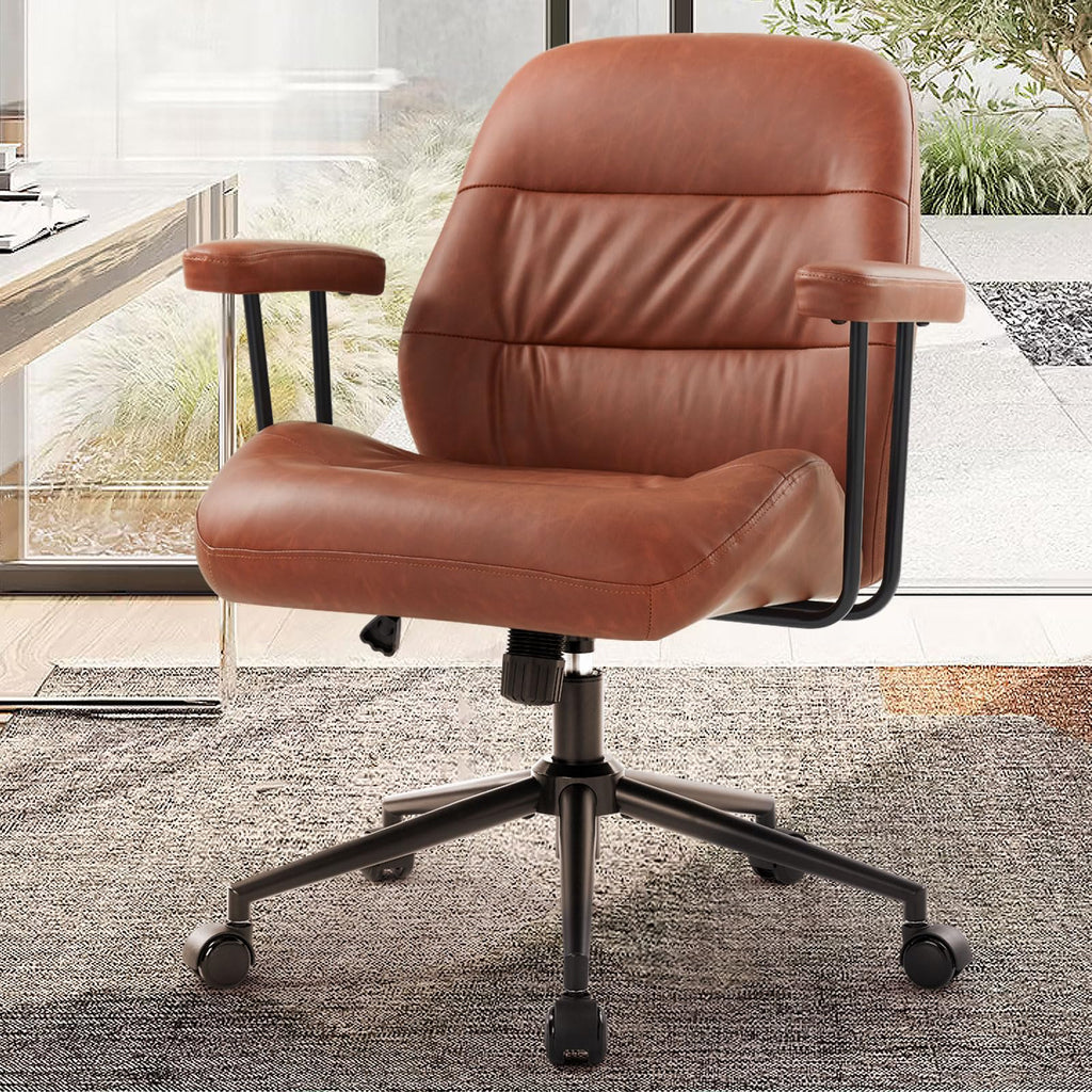 Leather Home Office Chair with Removable Armrests Z872
