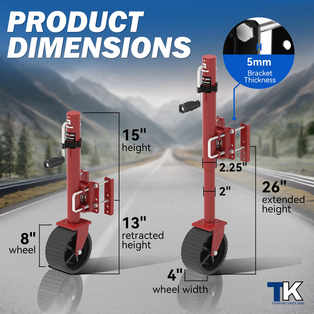 2000 lbs Swivel Trailer Jack with 8" Wheel V40695