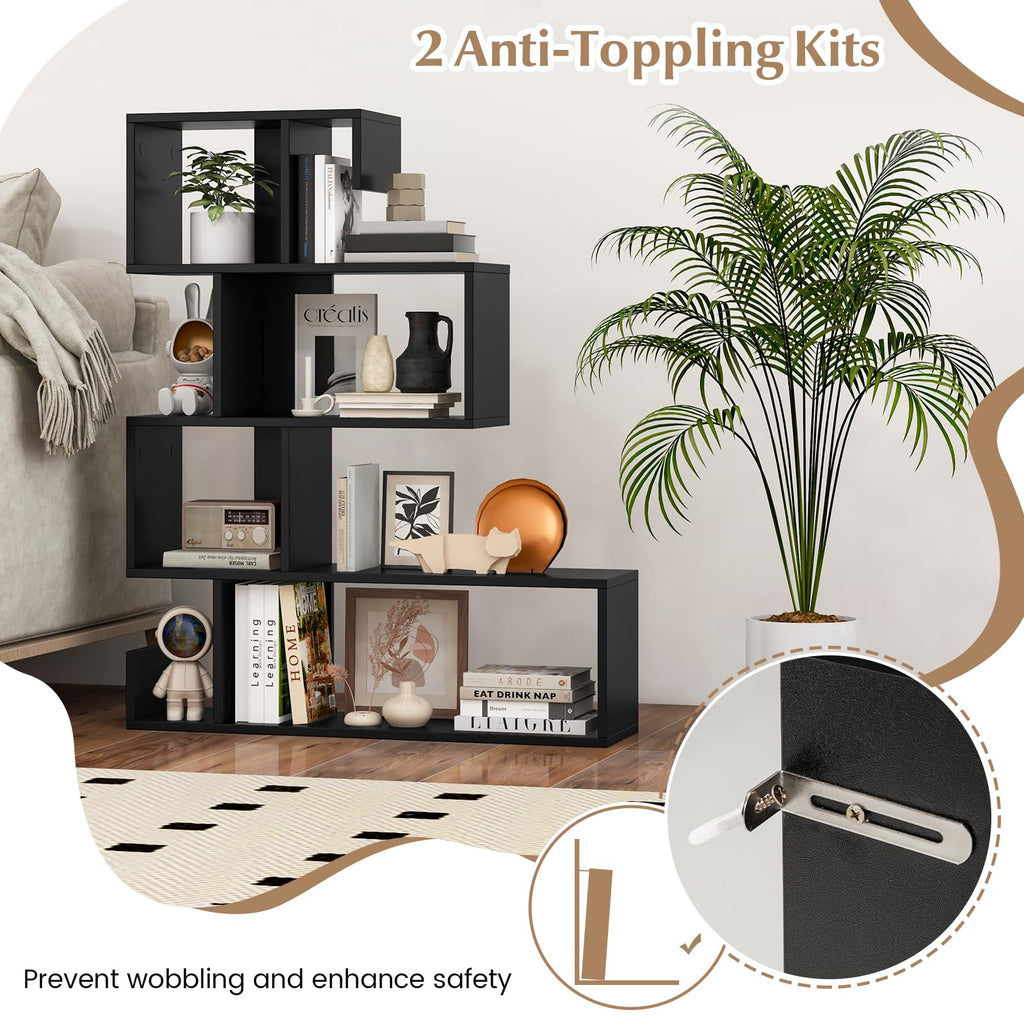 5-Tier Geometric Bookshelf D979
