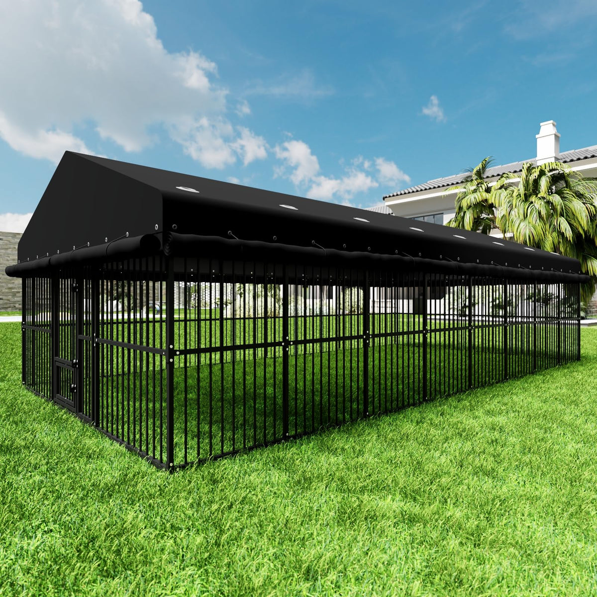 10x20x6 FT Heavy-Duty Metal Dog Kennel J94647