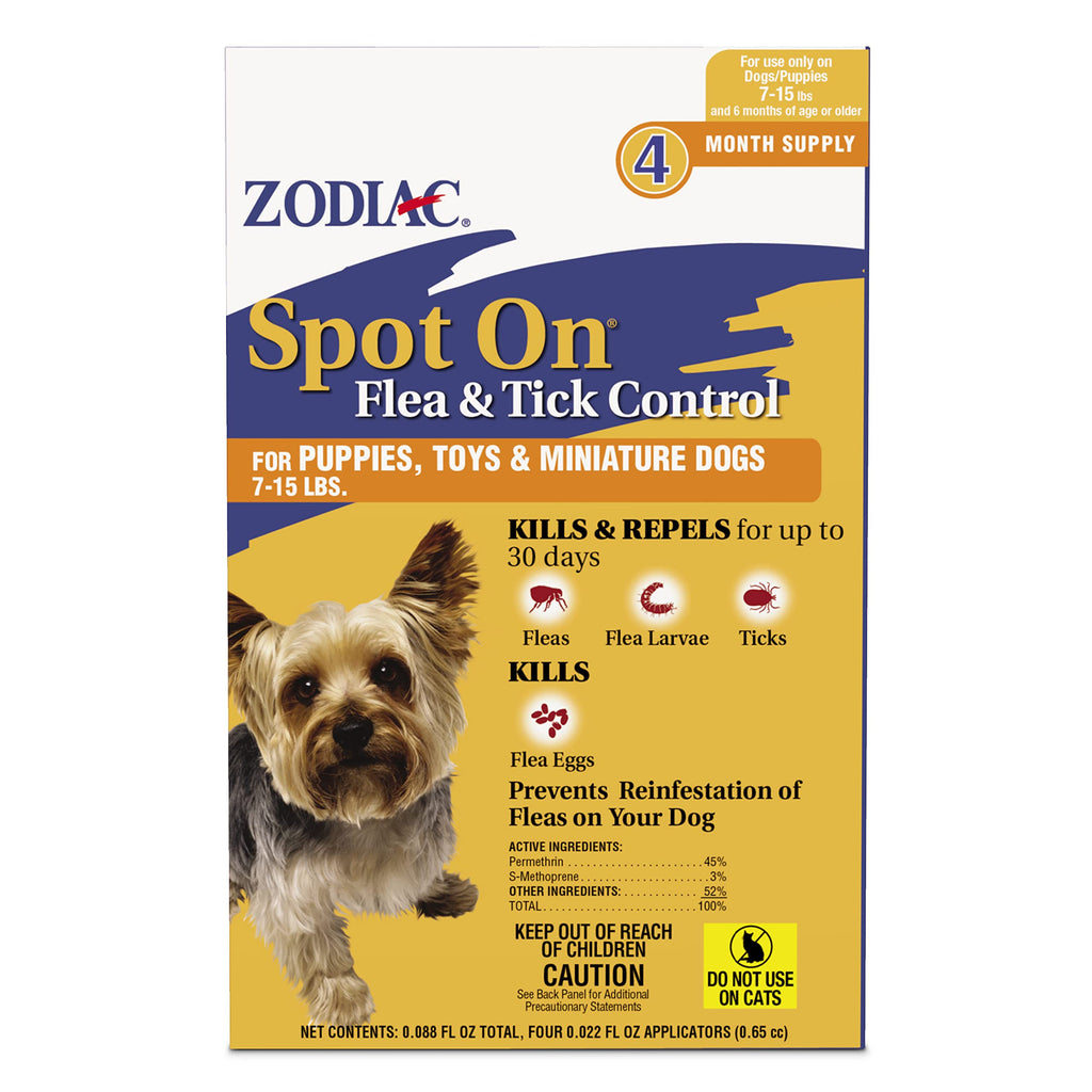 Flea & Tick Control for Puppies 7-15 lbs 4 Pack U995