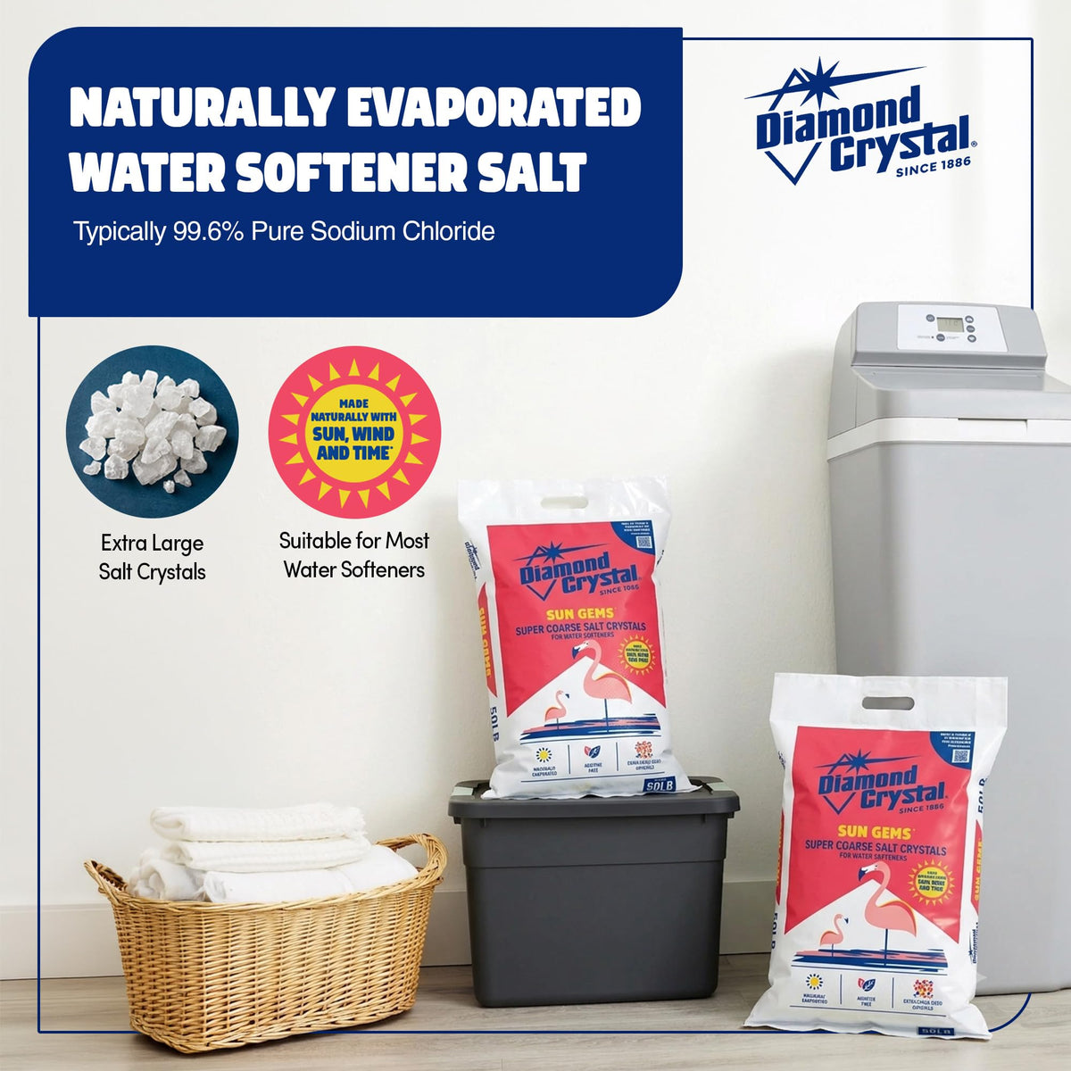 4 Pack Super Coarse Water Softener Salt, 40 Pounds F9833