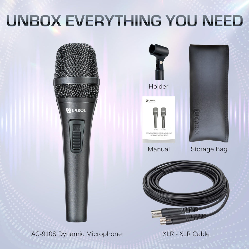 XLR Wired Dynamic Cardioid Vocal Microphone with Switch A848