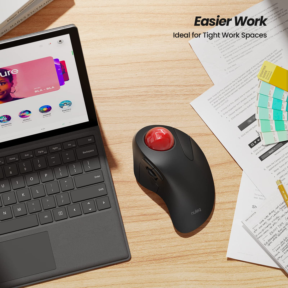 Wireless Trackball Mouse Ergonomic Z550