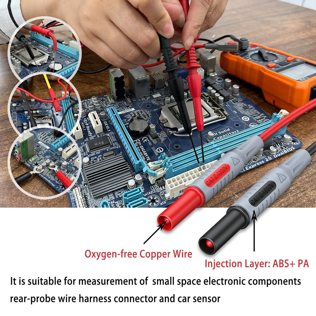 24 Pcs Multimeter Test Leads Set with Alligator Clips J548767