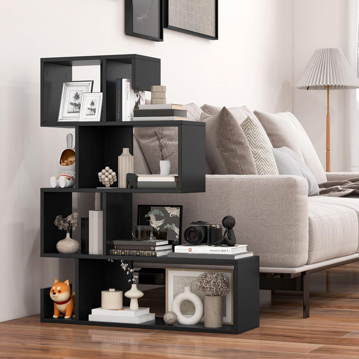5-Tier Geometric Bookshelf D979