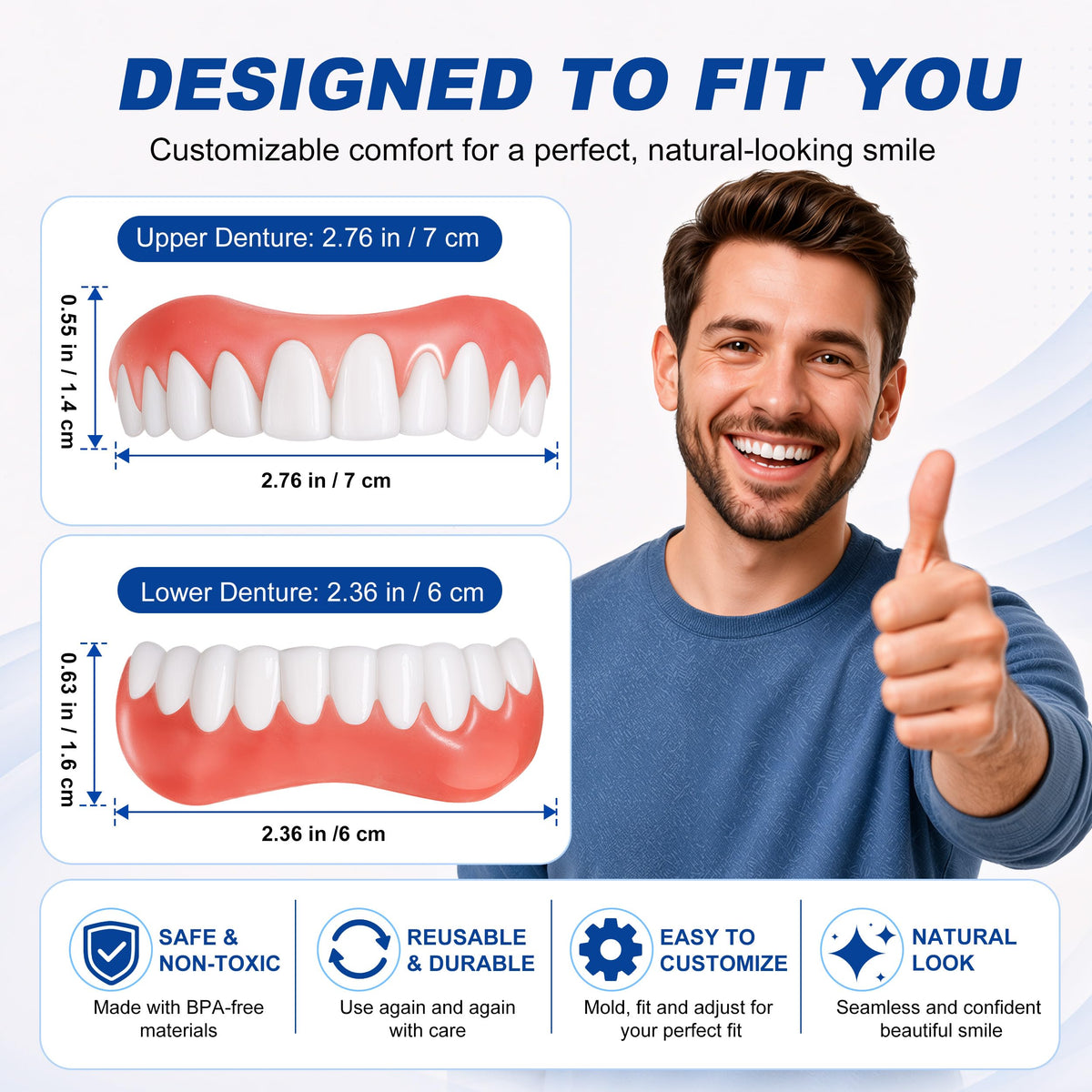 Moldable False Teeth Y678