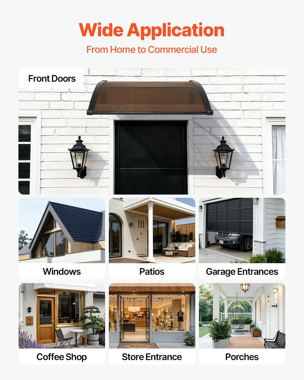 38" x 40" Door Window Awning X503400